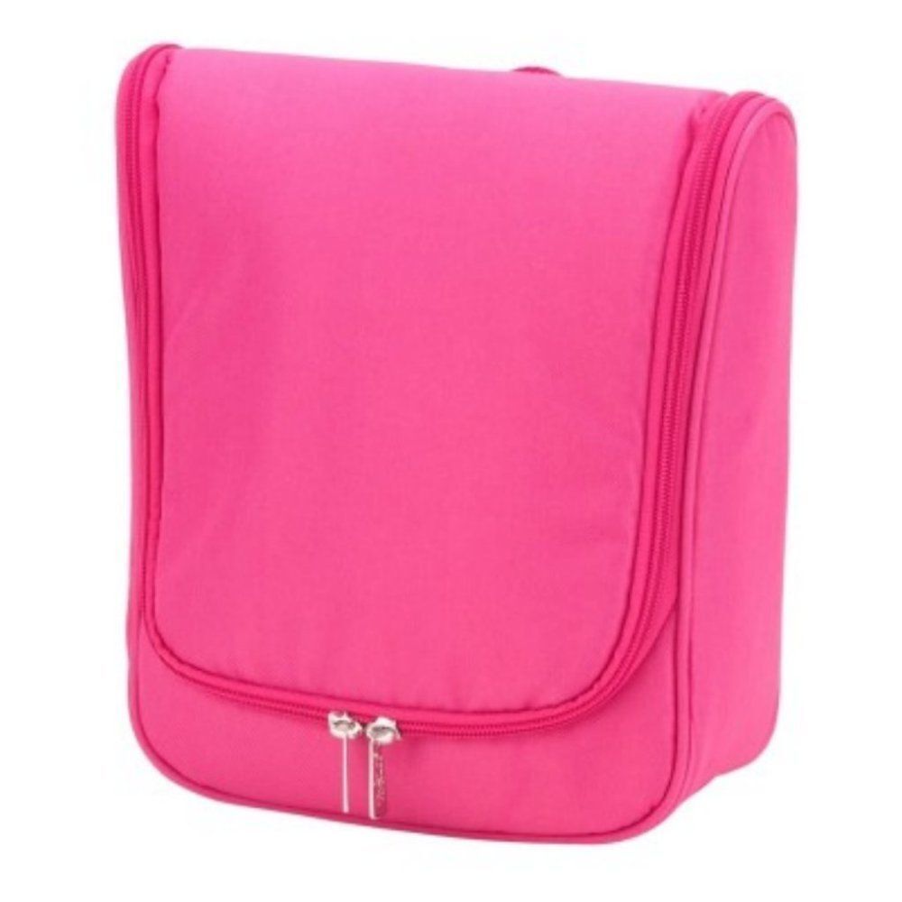 Oversized Travel Organizer Toiletry Bag Hot Pink Hanging Hook 11 Inches